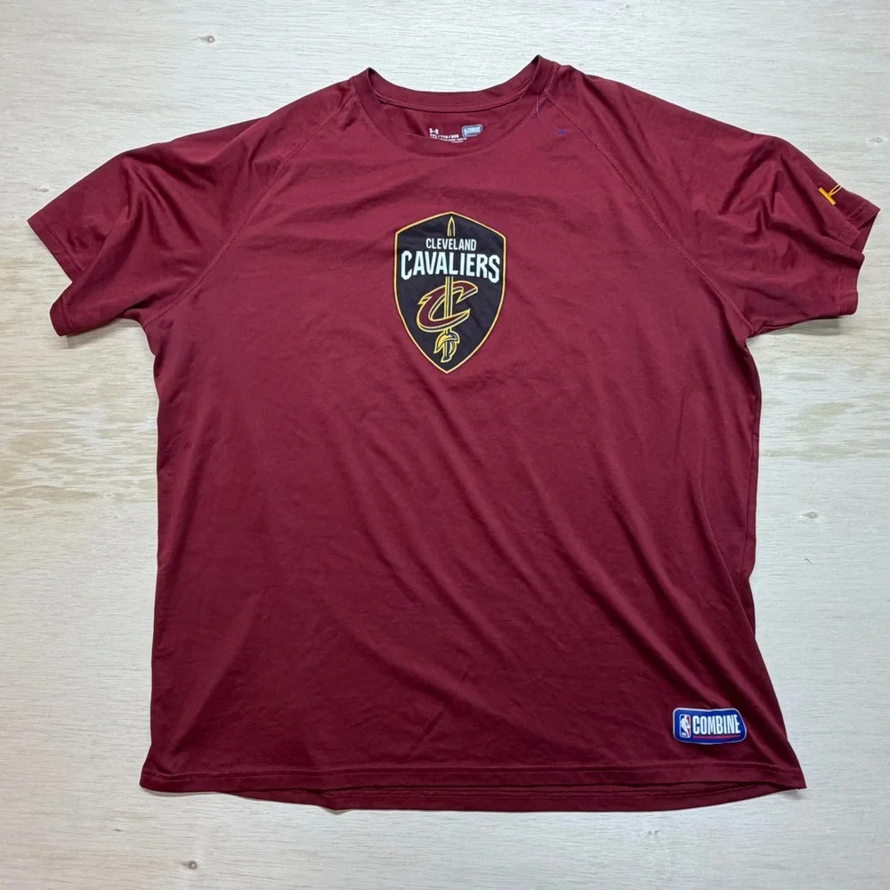 Under Armour HeatGear Loose Cleveland Cavaliers NBA Combine T-Shirt Men’s 2XL - Picture 3 of 11